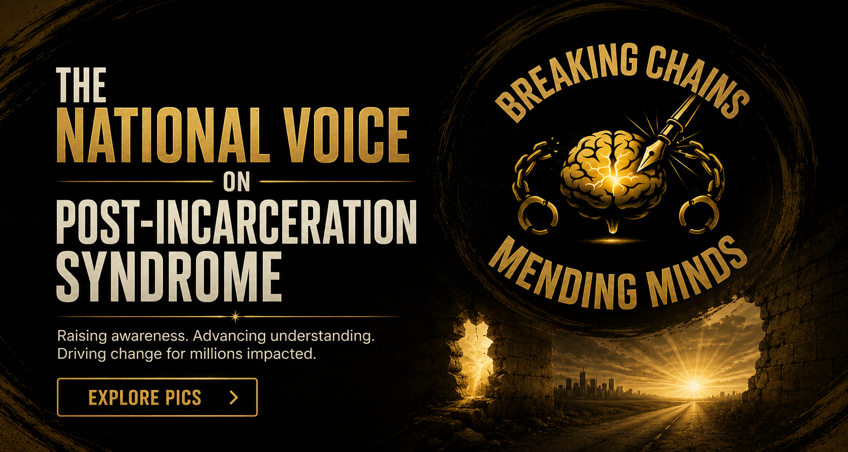 Breaking Chains Mending Minds — learn about Post-Incarceration Syndrome in the About PICS resource hub